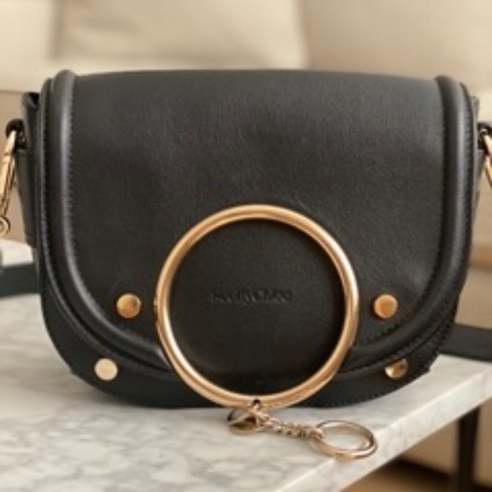 SEE BY CHLOÉ Mara embellished leather shoulder/cross-body bag